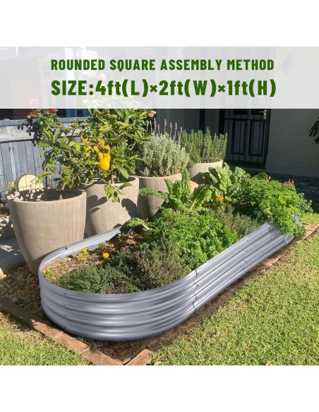 Cama de Jardín Elevada Galvanizada Land Guard 1.22x0.61m