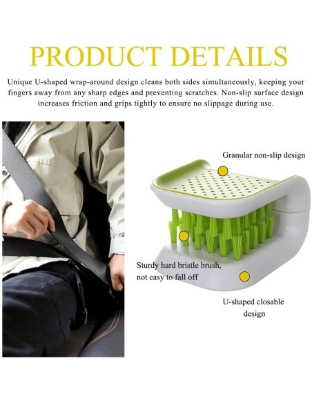 2 PCS Cepillo de Limpieza de Cinturón de Seguridad Wevdn
