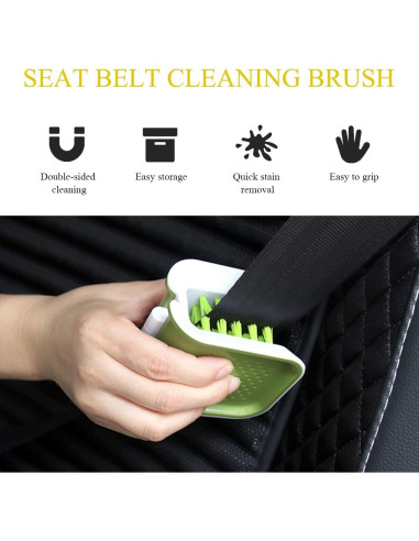 2 PCS Cepillo de Limpieza de Cinturón de Seguridad Wevdn