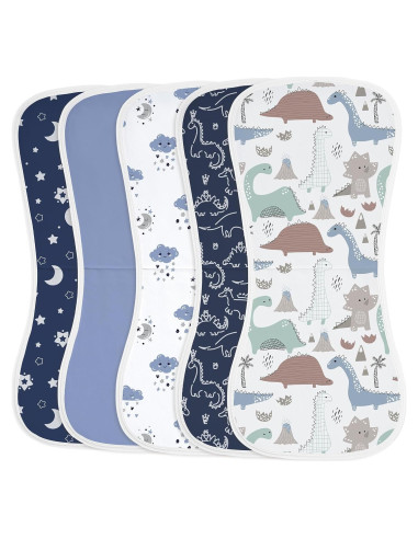 Toallas de Eructo para Bebés Yoofoss 100% Algodón Orgánico 5 Pzas