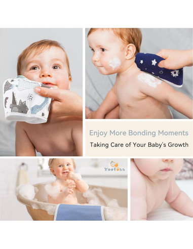 Toallas de Eructo para Bebés Yoofoss 100% Algodón Orgánico 5 Pzas