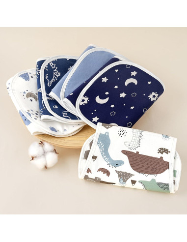 Toallas de Eructo para Bebés Yoofoss 100% Algodón Orgánico 5 Pzas