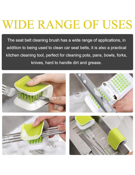 2 PCS Cepillo de Limpieza de Cinturón de Seguridad Wevdn