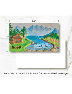 Tarjetas de Agradecimiento Kachy Design 500 unidades Cabaña 2