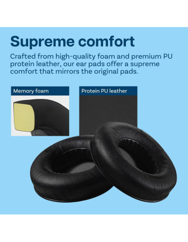 Almohadillas de Reemplazo para Auriculares Razer Kraken Pro V1 - MMOBIEL - Espuma de Memoria y PU - Aislamiento de Ruido - Negro