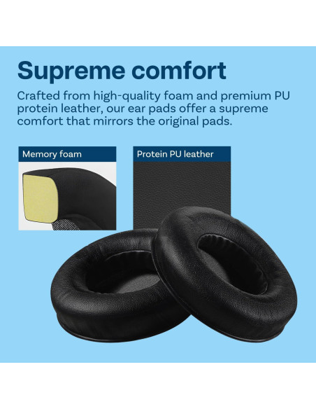 Almohadillas de Reemplazo para Auriculares Razer Kraken Pro V1 - MMOBIEL - Espuma de Memoria y PU - Aislamiento de Ruido - Negro