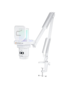 Micrófono USB COMICA Uni A-Cableado para PC y Gaming - Blanco