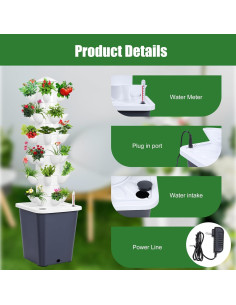 Sistema de Cultivo Hidropónico KANQIDKG Torre Vertical 30 Plantas 2
