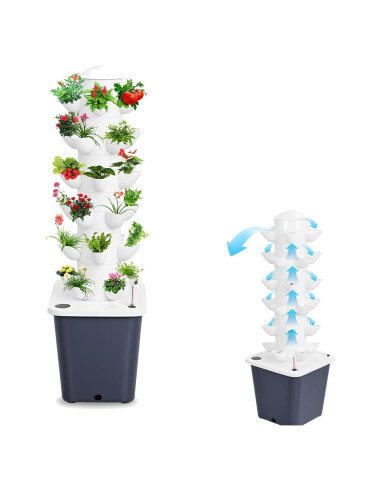 Torre Hidropónica Vertical GIFZES 30 Plantas 10L Riego Automático