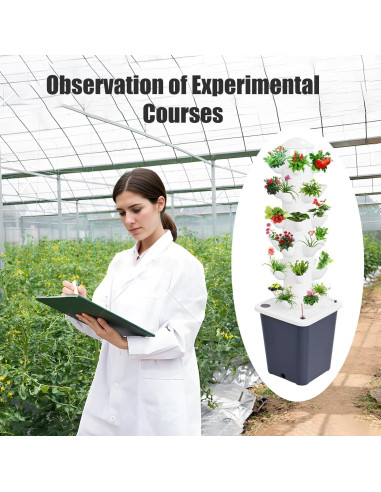 Torre Hidropónica Vertical GIFZES 30 Plantas 10L Riego Automático