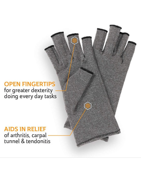 Guantes Curad CURSR19400MDH para Alivio de Artritis - 1 Par Mediano