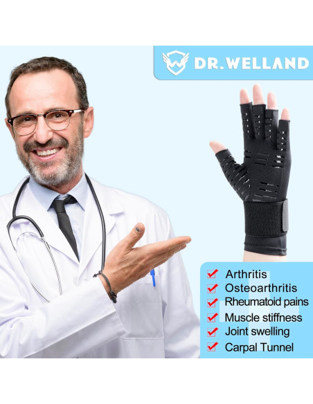 Guantes de Compresión para Artritis Dr.Welland - Soporte Mano y Muñeca