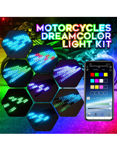 Kit de Iluminación LED Underglow SUZCO 8 Tiras Neón 12V