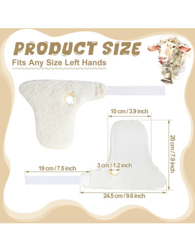 Protectores de Palma para Mano Izquierda Nuanchu - 4 Pcs Beige