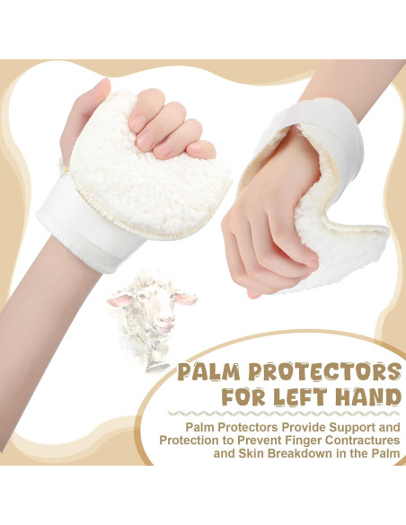 Protectores de Palma para Mano Izquierda Nuanchu - 4 Pcs Beige