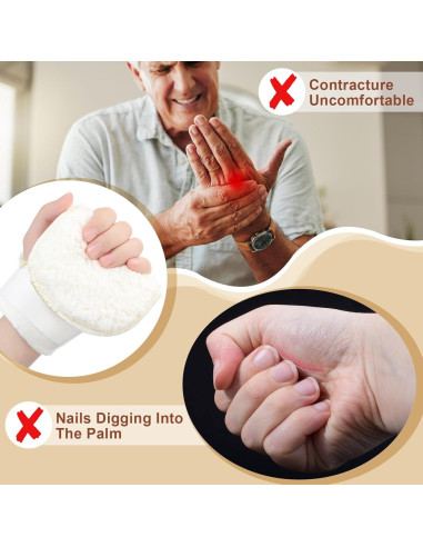 Protectores de Palma para Mano Izquierda Nuanchu - 4 Pcs Beige