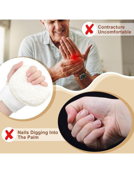 Protectores de Palma para Mano Izquierda Nuanchu - 4 Pcs Beige