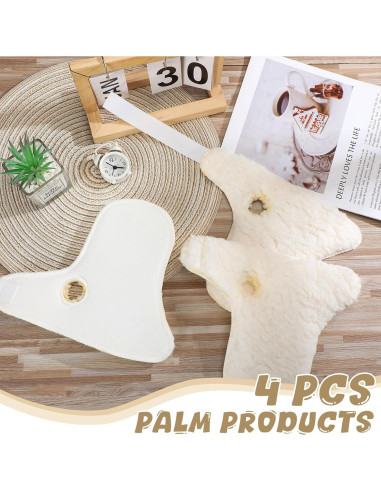 Protectores de Palma para Mano Izquierda Nuanchu - 4 Pcs Beige