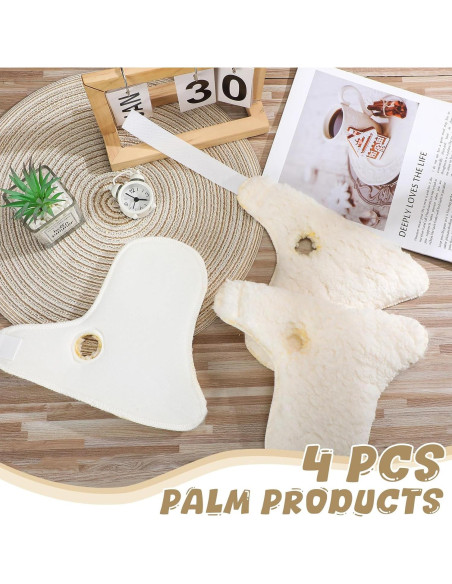 Protectores de Palma para Mano Izquierda Nuanchu - 4 Pcs Beige