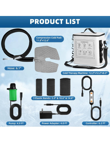 Máquina de Hielo Portátil Hervimo TM002 para Rodilla y Hombro