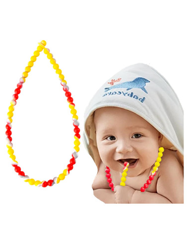 Collar de Dentición para Bebé Rojo - Silicona Grado Alimenticio