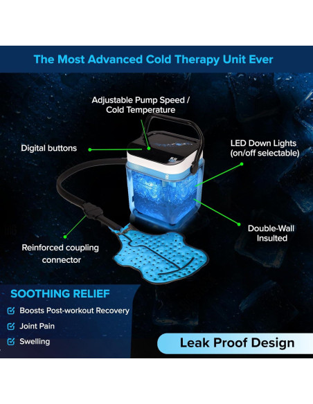 Máquina de Hielo Terapéutica Blue Cube - Alivio Dolor Articulaciones