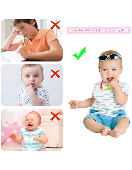 Collar de Dentición para Bebé Rojo - Silicona Grado Alimenticio