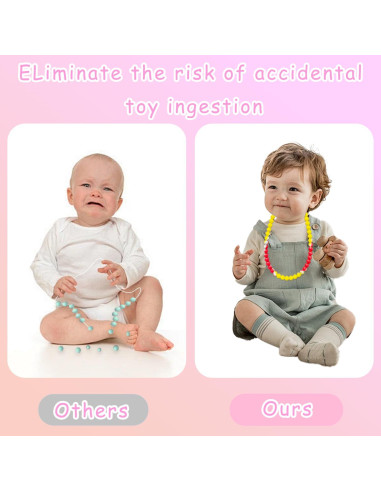 Collar de Dentición para Bebé Rojo - Silicona Grado Alimenticio