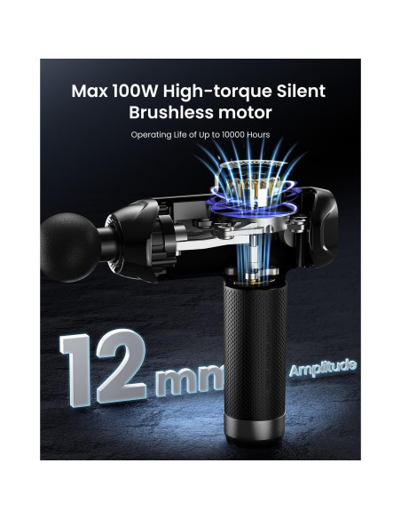 Pistola de Masaje RENPHO Power+ Thermacool Gris con Calor y Frío