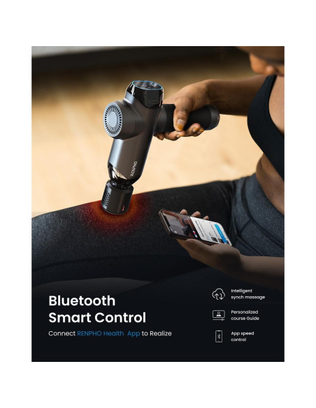 Pistola de Masaje RENPHO Power+ Thermacool Gris con Calor y Frío