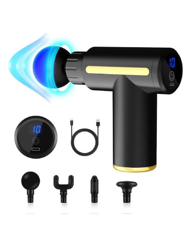 Mini Pistola de Masaje Muscular HaoYiShang 3200 RPM Silenciosa
