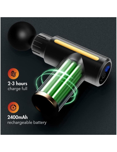 Mini Pistola de Masaje Muscular HaoYiShang 3200 RPM Silenciosa