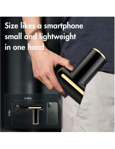 Mini Pistola de Masaje Muscular HaoYiShang 3200 RPM Silenciosa