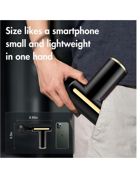 Mini Pistola de Masaje Muscular HaoYiShang 3200 RPM Silenciosa