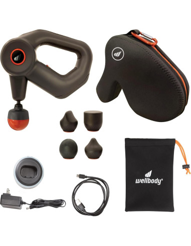 Pistola de Masaje Wellbody 3 con Calor y 3 Velocidades