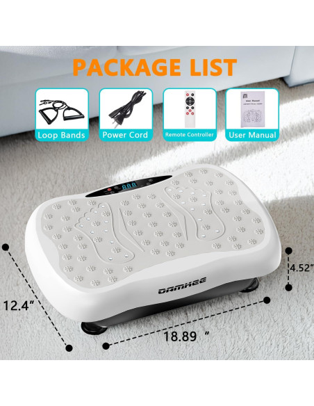 Plataforma Vibrante DamKee 550 - 120 Velocidades, 5.8kg