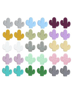 30 Perlas de Silicona Cactus Multicolor Qusmeiyici para Manualidades