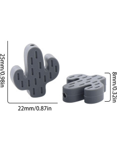 30 Perlas de Silicona Cactus Multicolor Qusmeiyici para Manualidades 2