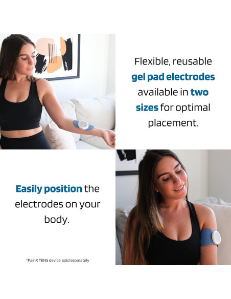 Repuestos Almohadillas Gel Electrodos TENS Soterix PainX - 6 Pzas Pequeñas