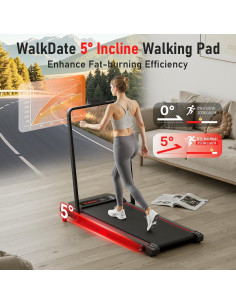 Caminadora Plegable WalkDate con Inclinación y Control Remoto 2