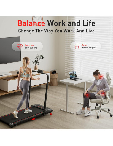 Caminadora Plegable WalkDate con Inclinación y Control Remoto