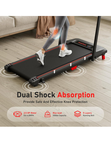 Caminadora Plegable WalkDate con Inclinación y Control Remoto