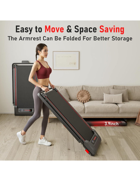 Caminadora Plegable WalkDate con Inclinación y Control Remoto