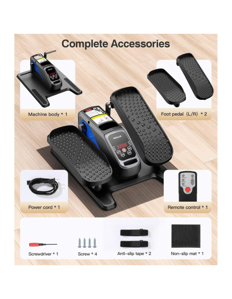 Medilax Máquina Elíptica de Escritorio Portátil 12 Niveles