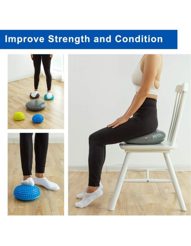 Conjunto de Entrenamiento de Equilibrio StrongTek - Tabla de Madera y Pods