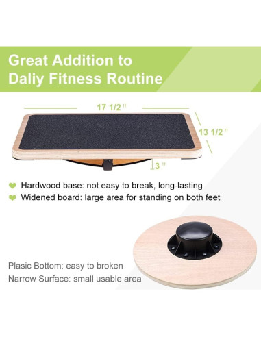 Conjunto de Entrenamiento de Equilibrio StrongTek - Tabla de Madera y Pods