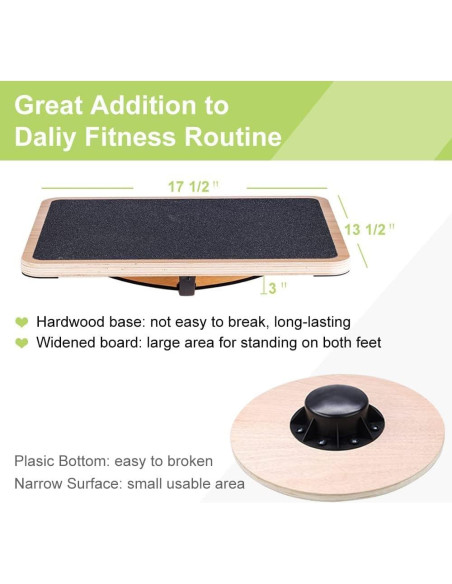 Conjunto de Entrenamiento de Equilibrio StrongTek - Tabla de Madera y Pods