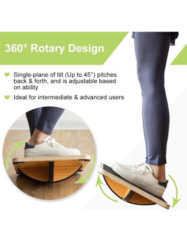 Conjunto de Entrenamiento de Equilibrio StrongTek - Tabla de Madera y Pods