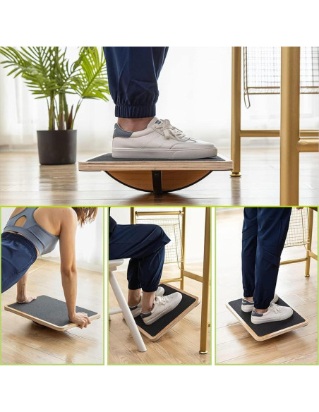 Conjunto de Entrenamiento de Equilibrio StrongTek - Tabla de Madera y Pods