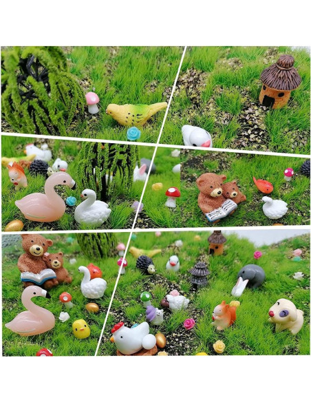 101 Piezas Animales Miniatura JKanruh para Jardín de Hadas